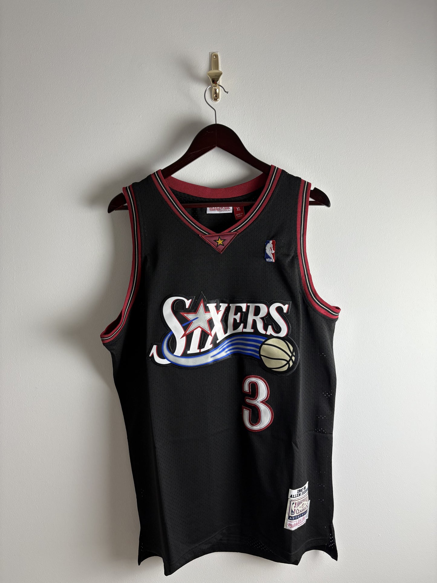 Vintage #3 Allen Iverson NBA Jersey Philadelphia 76ers 1997-98