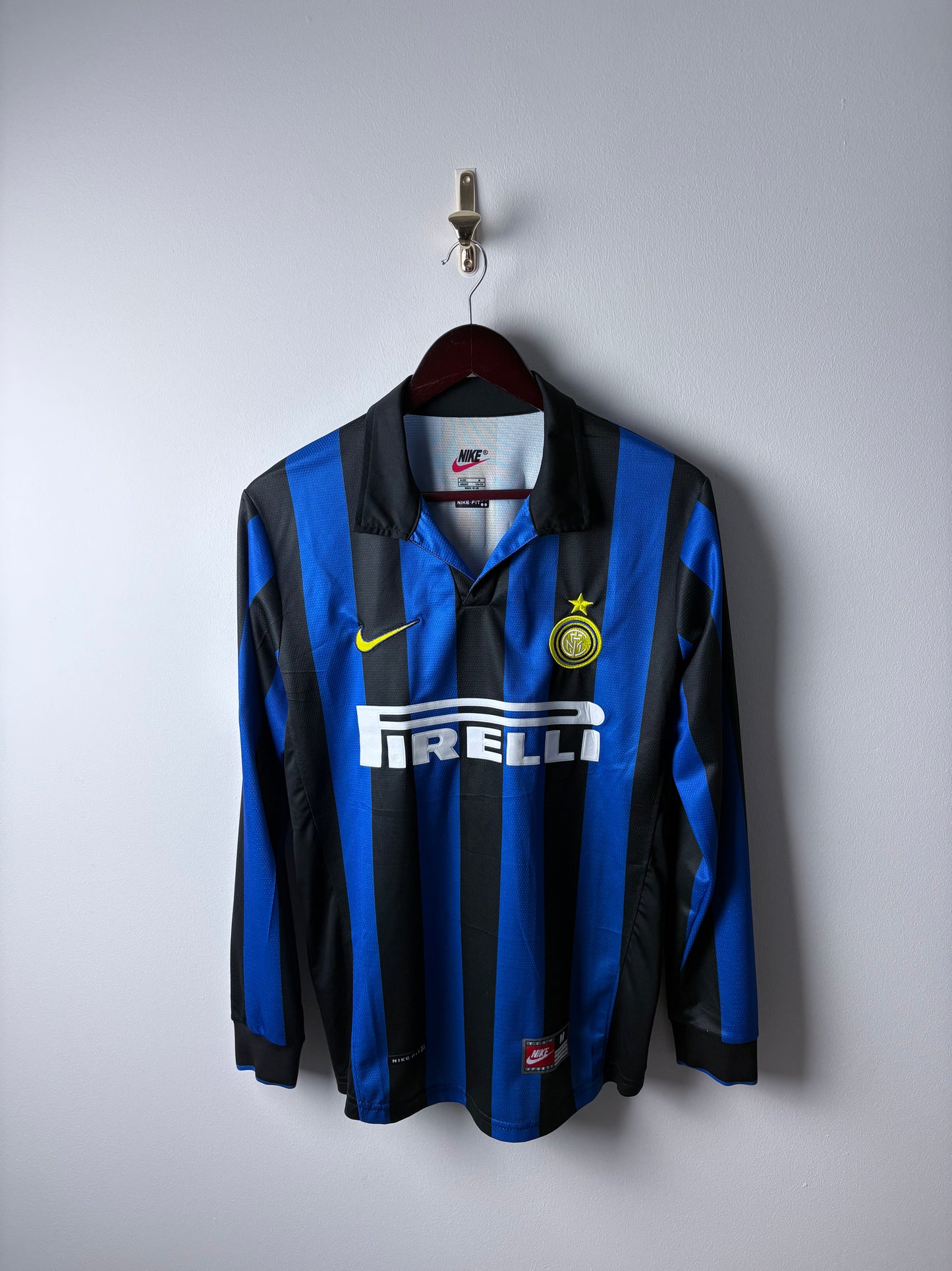 Vintage #6 Djorkaeff inter Milan 1999/00 Home Long Sleeve Shirt