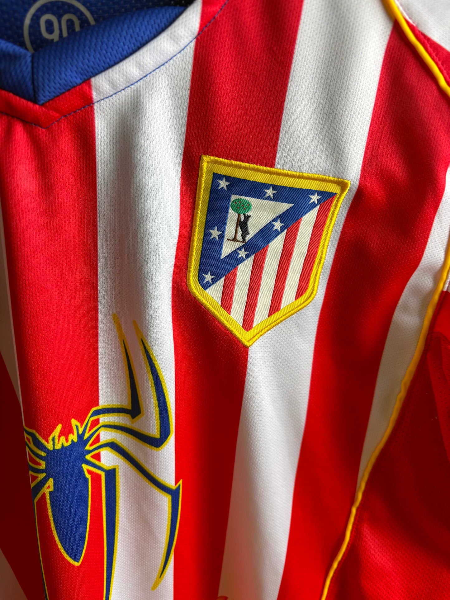 Vintage 2004-05 Atletico Madrid Home SPIDER MAN 2 Football Jersey
