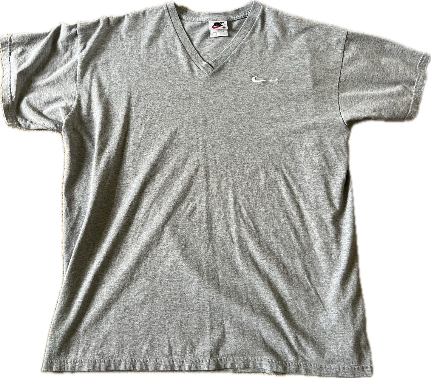 Vintage Nike V-Neck Grey T-Shirt Men‰۪s XL