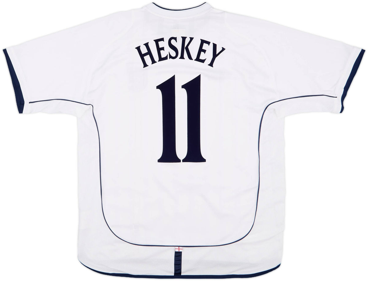 Authentic Heskey #11 England 2001-02 Home Football