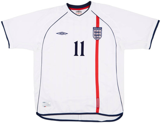 Authentic Heskey #11 England 2001-02 Home Football