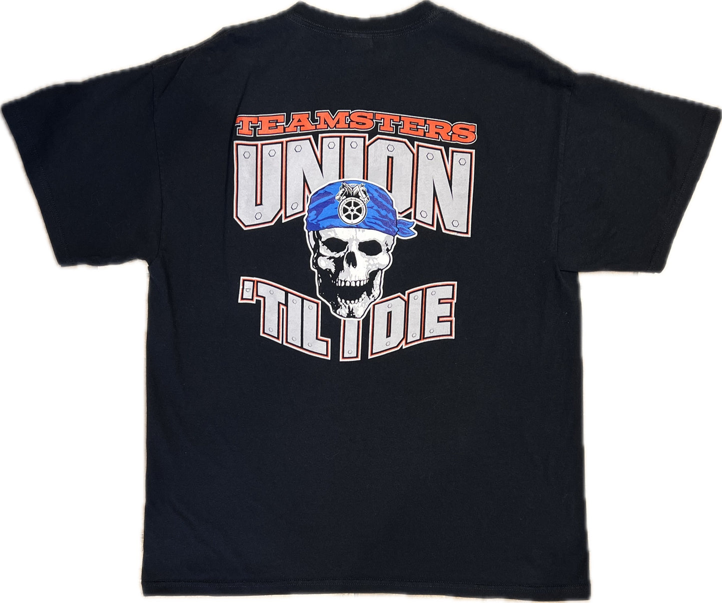 Vintage Teamsters Union ‰Û÷Til You Die T-Shirt Black/Yellow Mens L