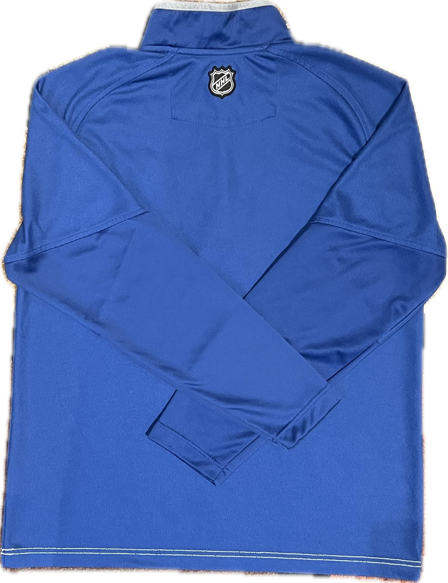 Vintage Toronto Maple Leafs Centre Ice Knit 1/4 Zip top Blue Men‰۪s L