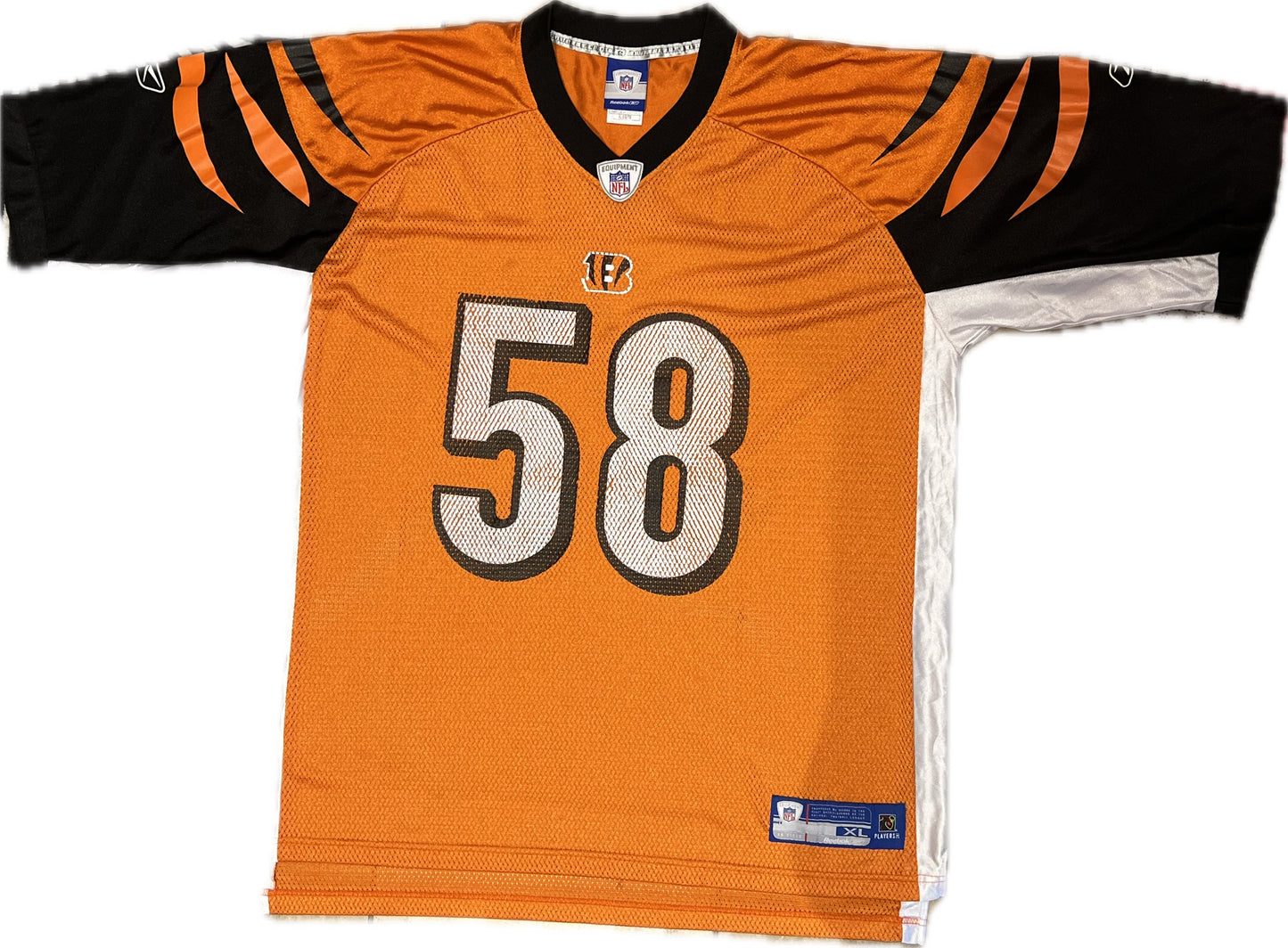 Vintage Rey Maualuga Cincinnati Bengals Football NFL Jersey Orange Men‰۪s XL