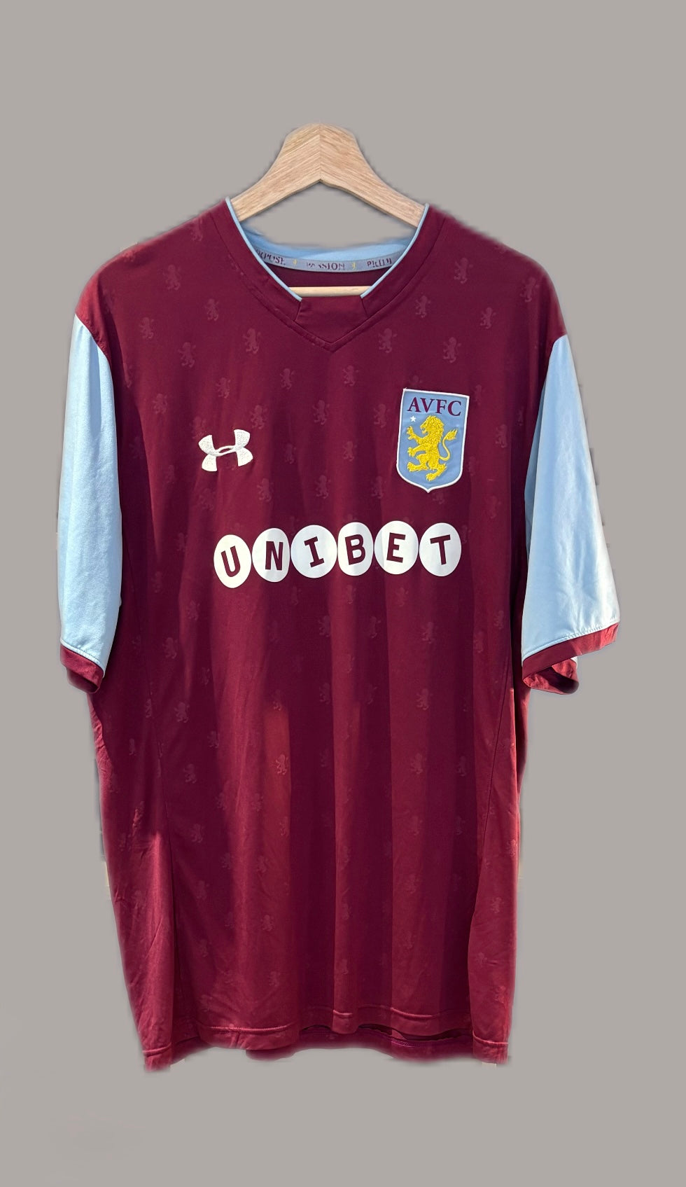 Vintage #26 John Terry Aston Villa 2017/18 Home Football Jersey