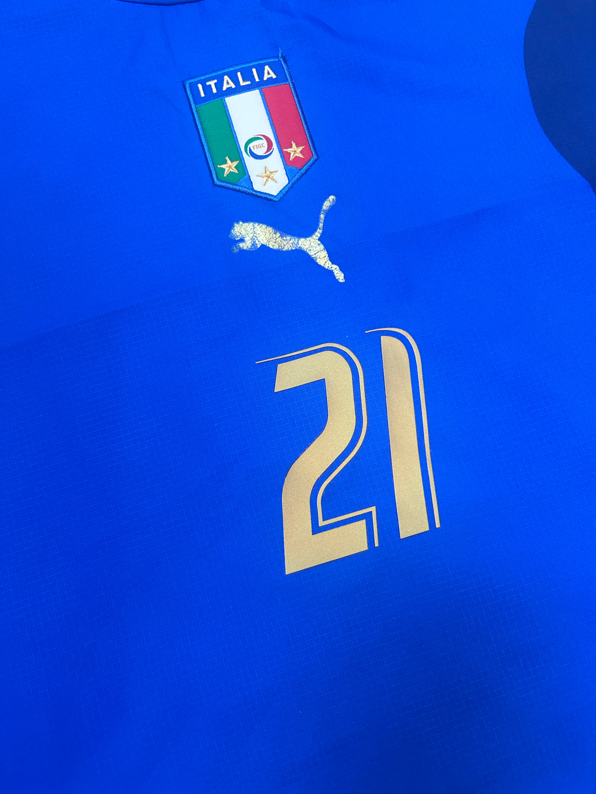 Authentic Pirlo #21 Italy 2005-06 Home Football