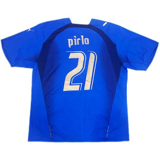 Authentic Pirlo #21 Italy 2005-06 Home Football