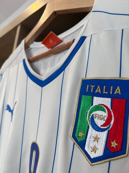Authentic Balotelli #9 Italy 2014-15 Away Football T-Shirt