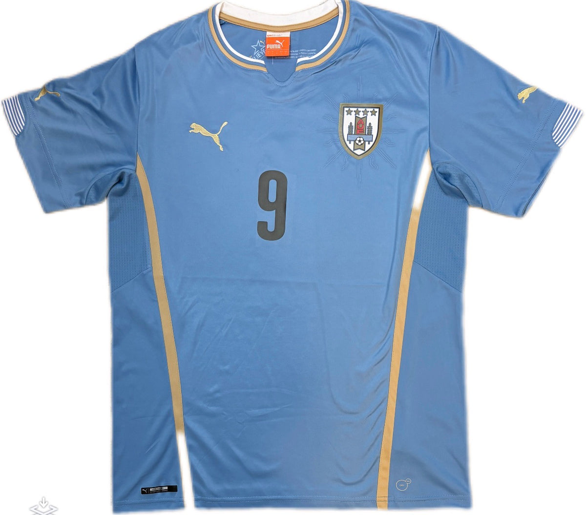 Authentic Suarez #9 2014-15 Home Uruguay Football