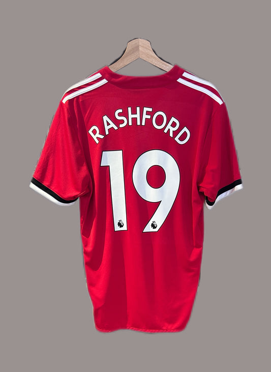 Vintage Rashford #19 Manchester united 2017/18 Home Football T-Shirt