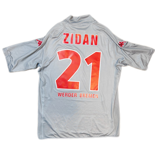 Authentic Zidan #21 Werder Bremen 2005-06 Away Football