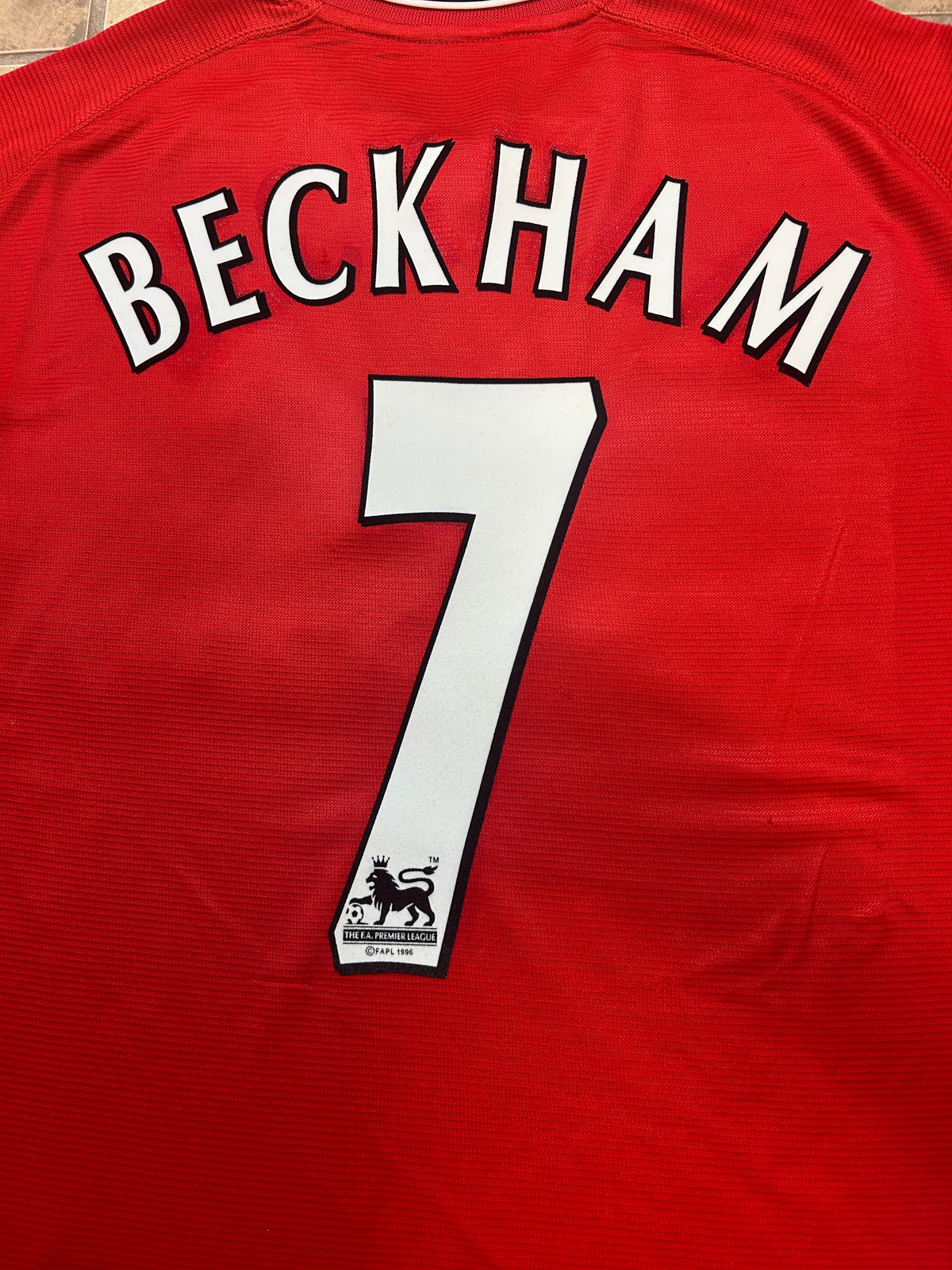 Authentic Beckham #7 Manchester United 2000-01 Home Football