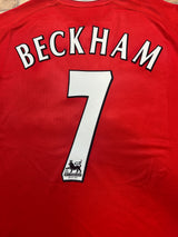 Authentic Beckham #7 Manchester United 2000-01 Home Football