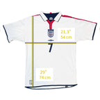 Maillot de football Angleterre domicile authentique Beckham #7 2003-05
