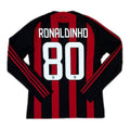 Maillot Ronaldinho #80 AC Milan Domicile 2008-09 Authentique