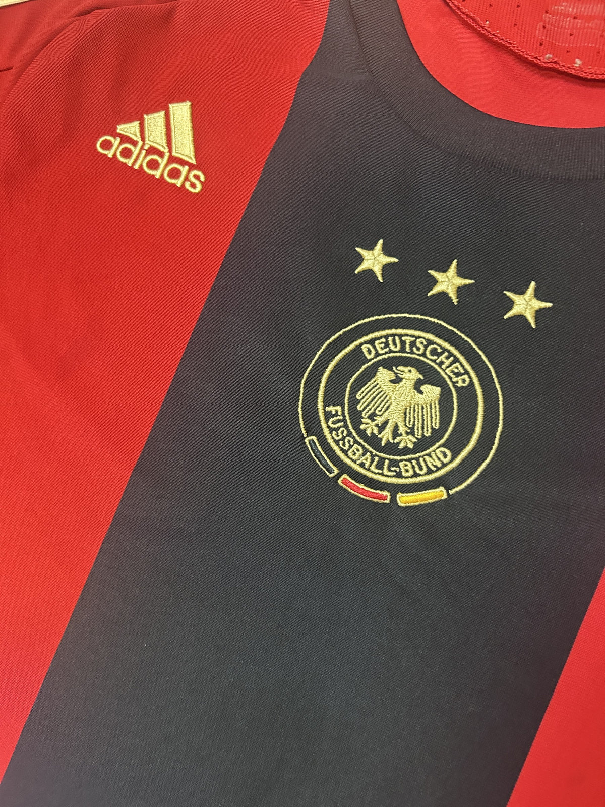 DFB crest and Adidas logo close-up