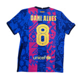 Authentic Dani Alves #8 Barcelona 2021-22 Third Football