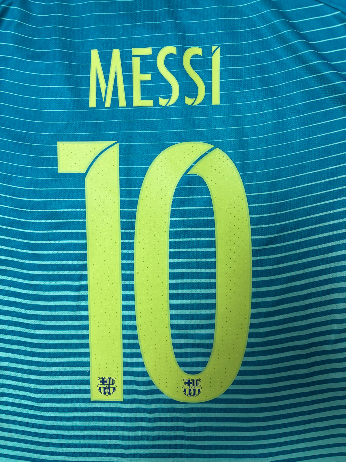 Authentic #10 Messi Barcelona 2016-17 Third Football