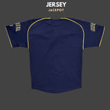 Vintage Plain Baseball Shirt Navy/Yellow Men‰۪s M