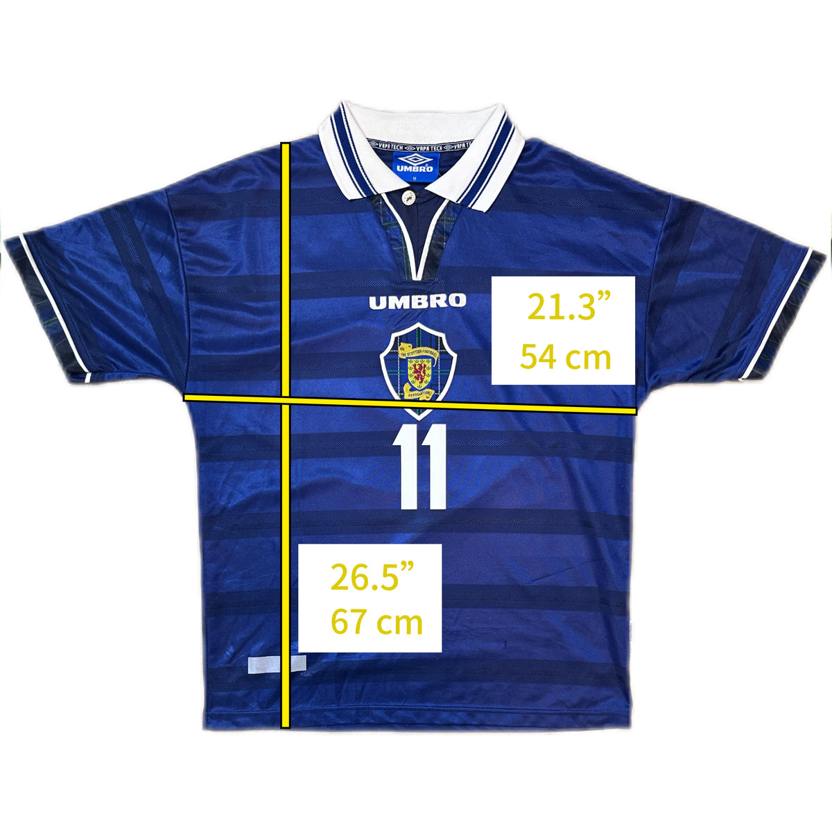 Authentic Collins #11 Scotland 1998-00 Home Football