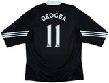 Authentic Drogba #11 Chelsea 2008-09 Away Football L/S