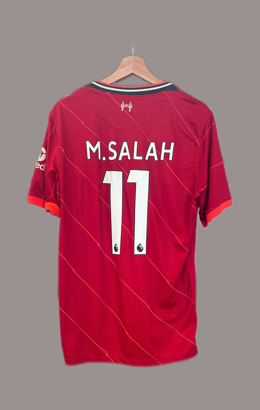 Authentic Salah #11 Liverpool 2021/22 Home Football T-Shirt