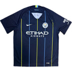 Authentic Kun Aguero #10 Manchester City 2018-19 Away Football