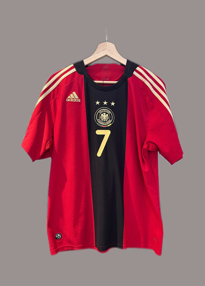 Authentic Schweinsteiger #7 Germany 2008 Away Football T-Shirt