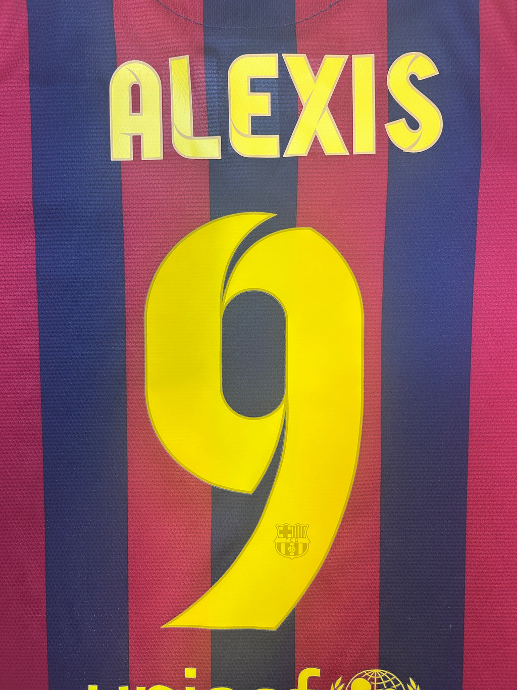 Authentique maillot domicile Alexis #9 Barcelone 2013-14