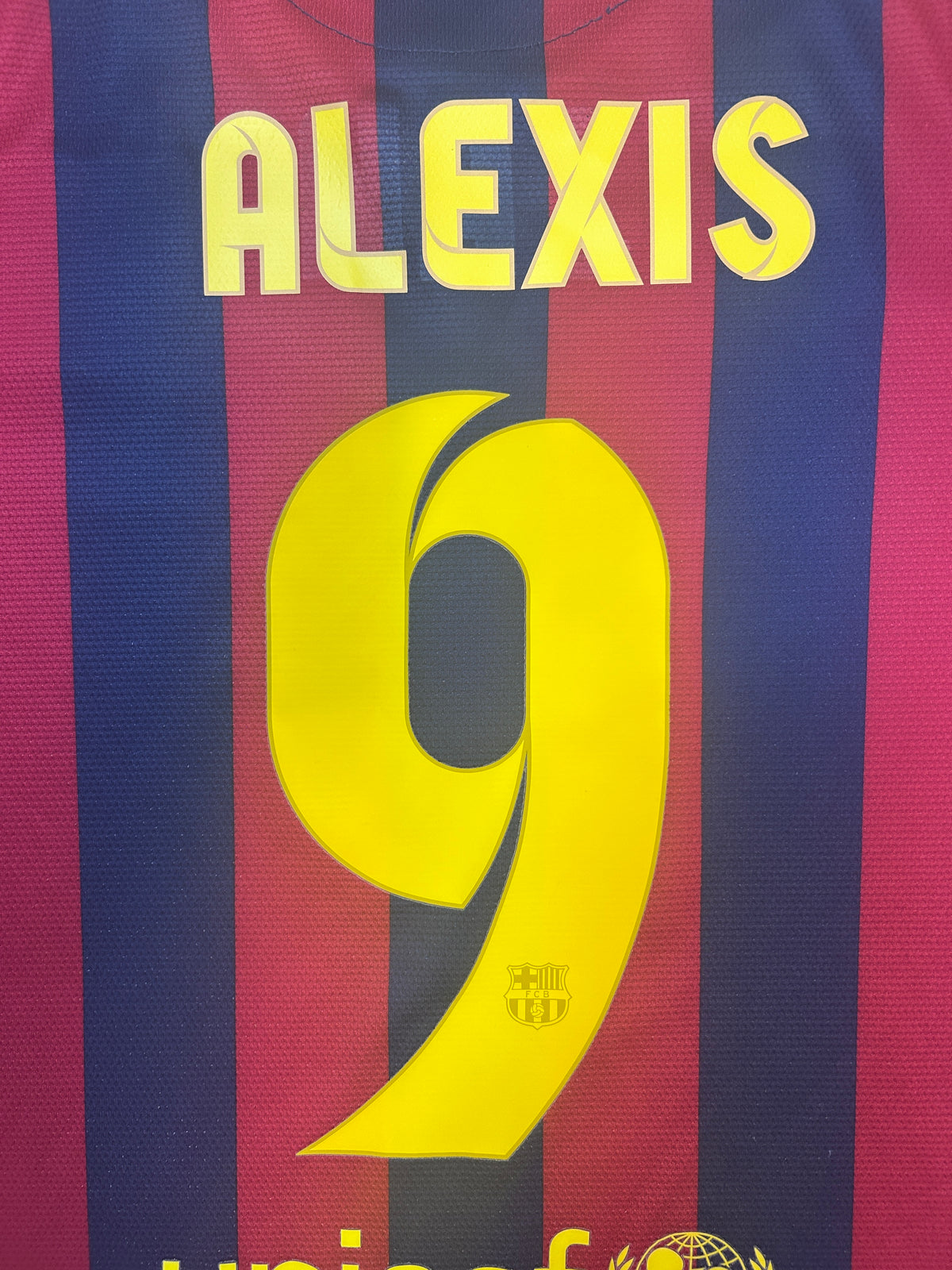 Authentic Alexis #9 Barcelona 2013-14 Home