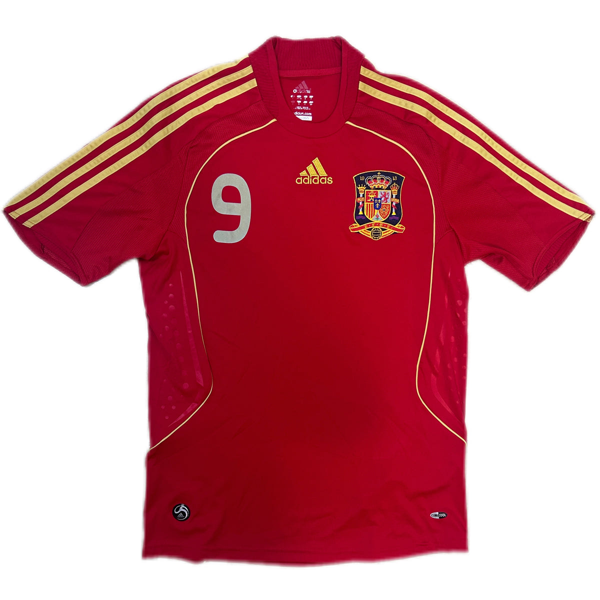 Authentic Torres #9 Spain 2008-09 Home Football
