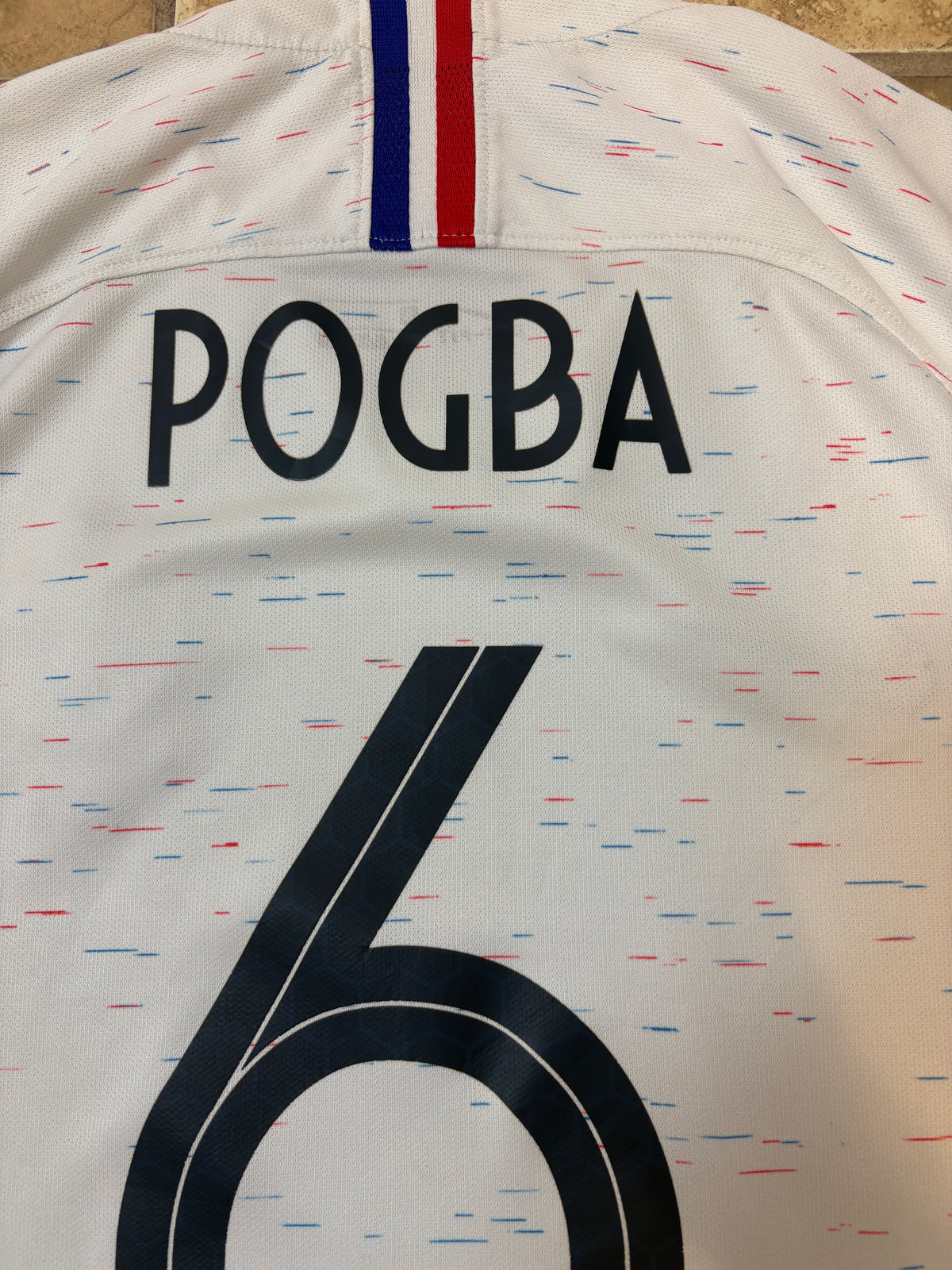 Authentic #6 Pogba France 2018 away Football