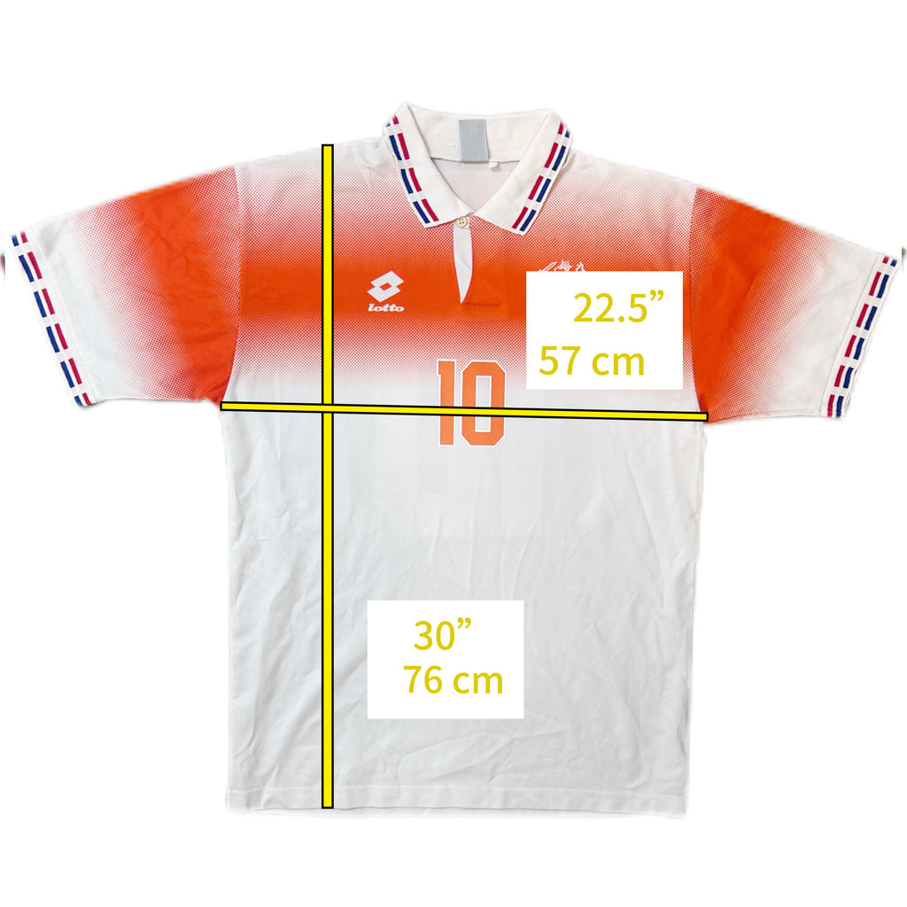Maillot de football extérieur authentique Bergkamp #10 Pays-Bas 1996