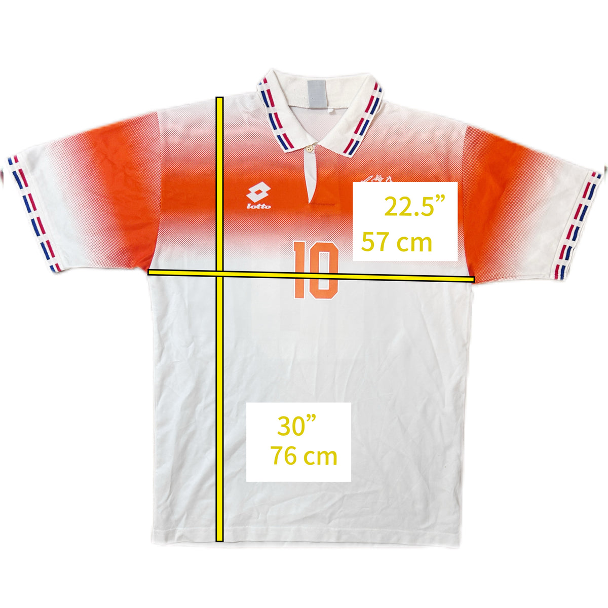 Authentic Bergkamp #10 Netherlands 1996 Away Football