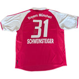 Authentic Schweinsteiger #31 Bayern Munich 2002-03 Home Football