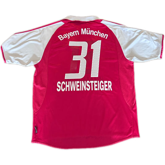 Authentic Schweinsteiger #31 Bayern Munich 2002-03 Home Football