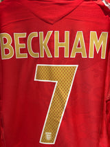 Authentic Beckham #7 2006-08 England Away Football