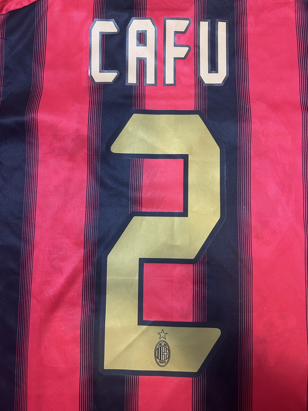 CAFU 2 name and number close-up