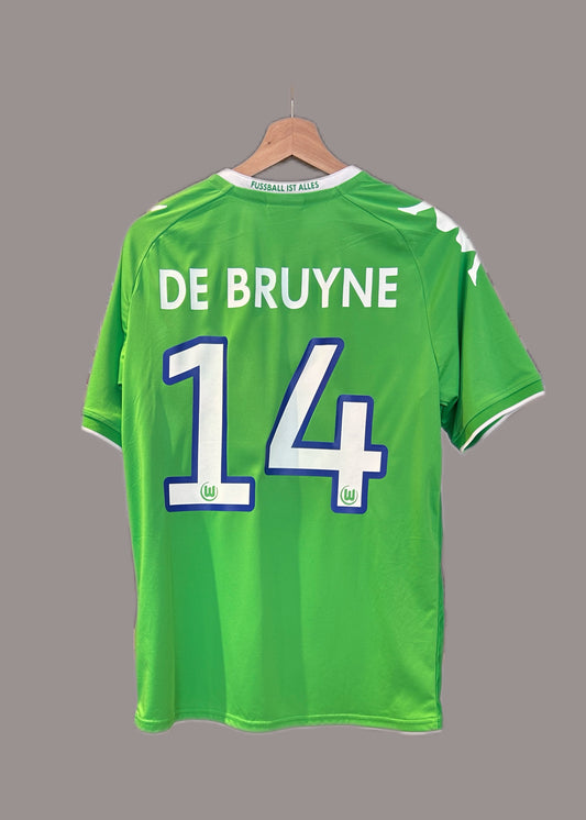 Authentic De Bruyne #14 Wolfsburg 2015/16 Away Football T-Shirt