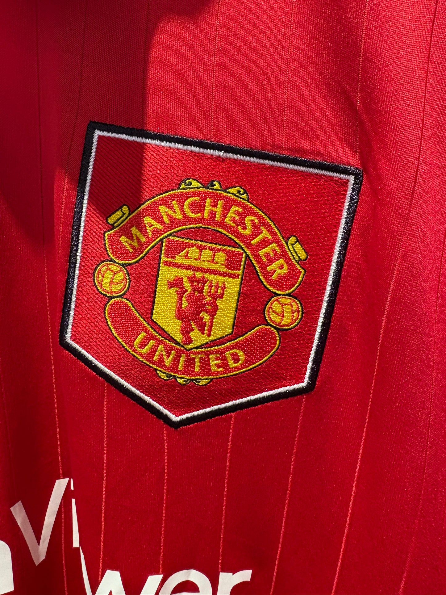 Vintage #8 Bruno Fernandes Adidas Manchester United 2022-23 home jersey.