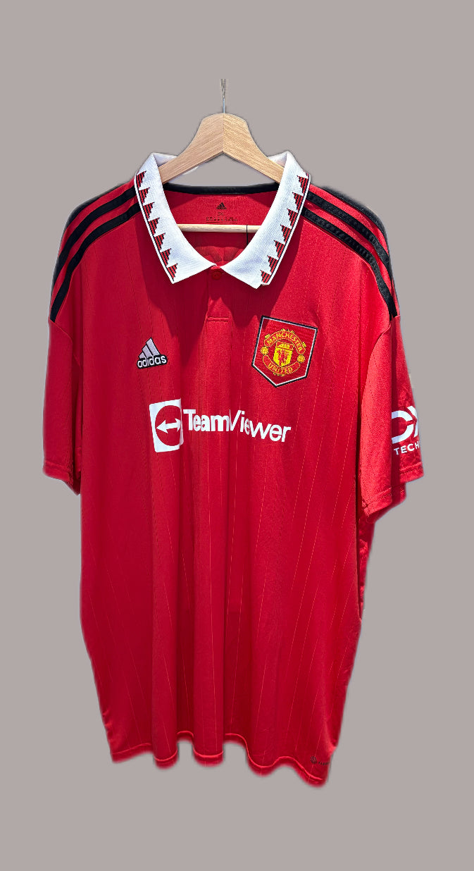 Vintage #8 Bruno Fernandes Adidas Manchester United 2022-23 home jersey.