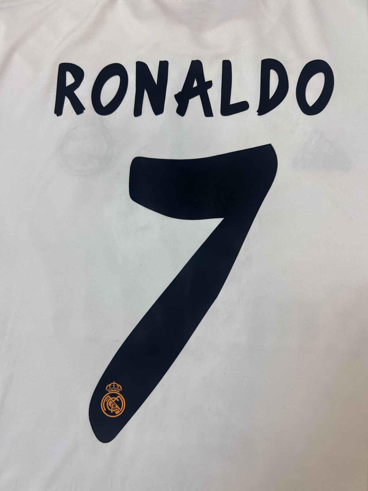 RONALDO 7 name and number close-up