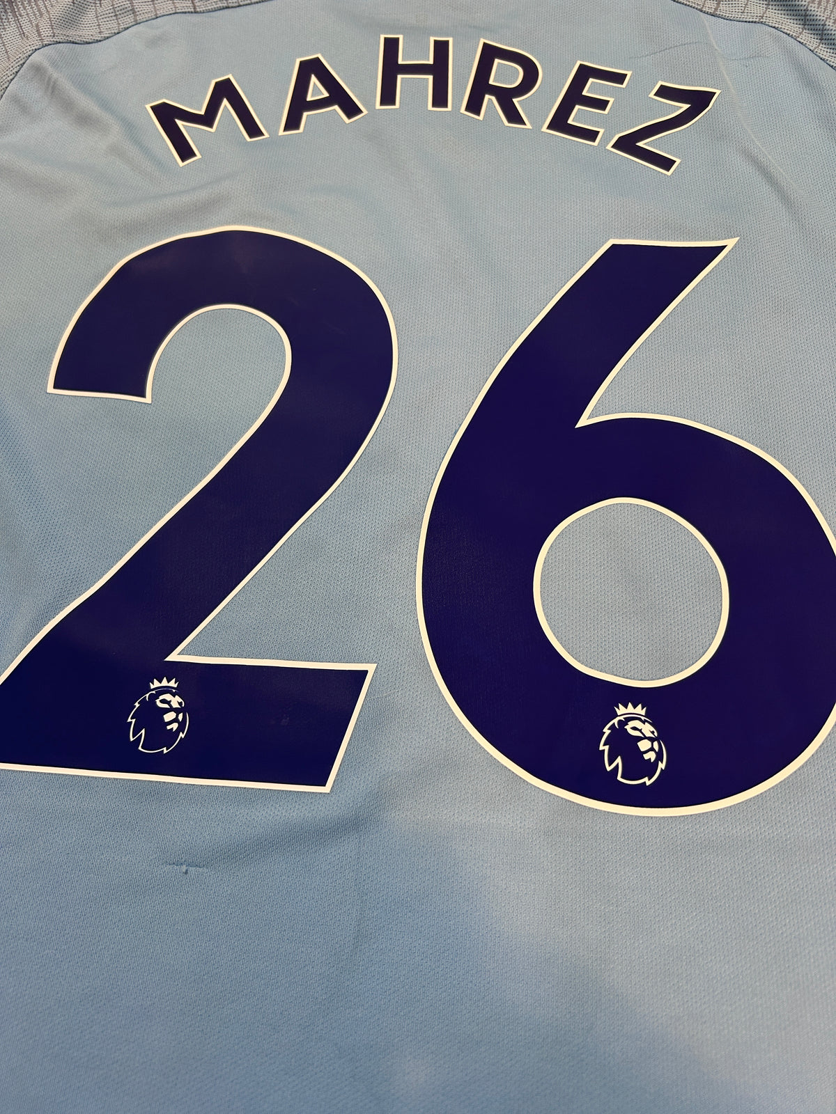 Authentic Mahrez #26 Manchester City 2018-19 Home Football
