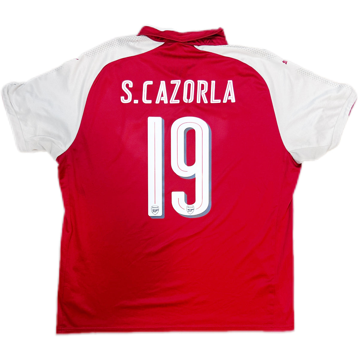 Authentic S.Cazorla #19 Arsenal 2017-18 Home Football