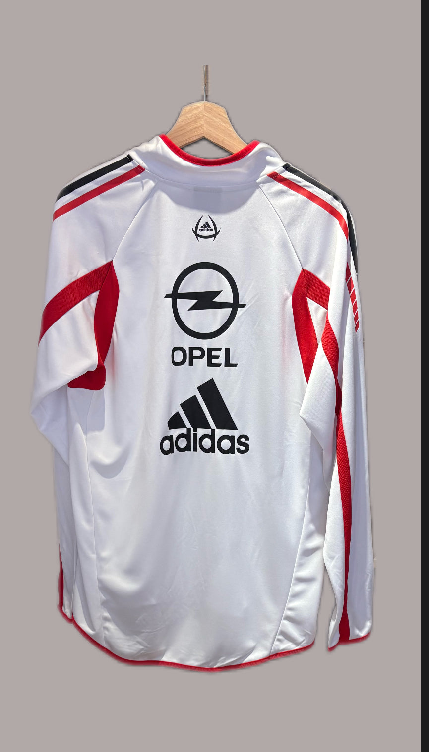 Vintage AC Milan 2005-06 white quarter zip training sweatshirt shirt.