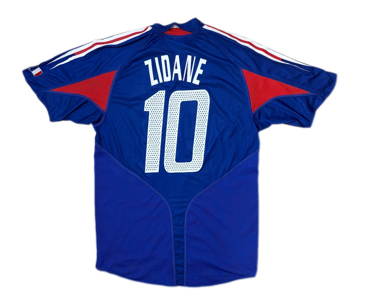 Authentic #10 Zidane France 2004-06 Home Football