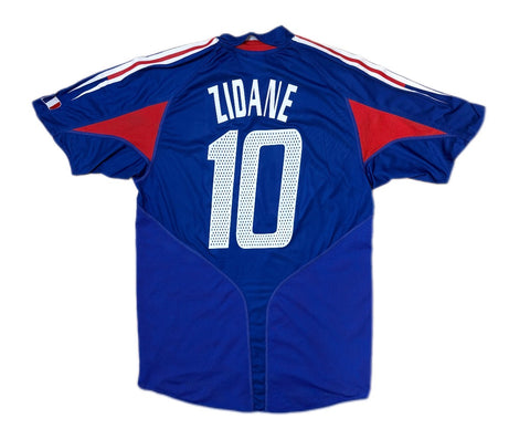 Authentic #10 Zidane France 2004-06 Home Football