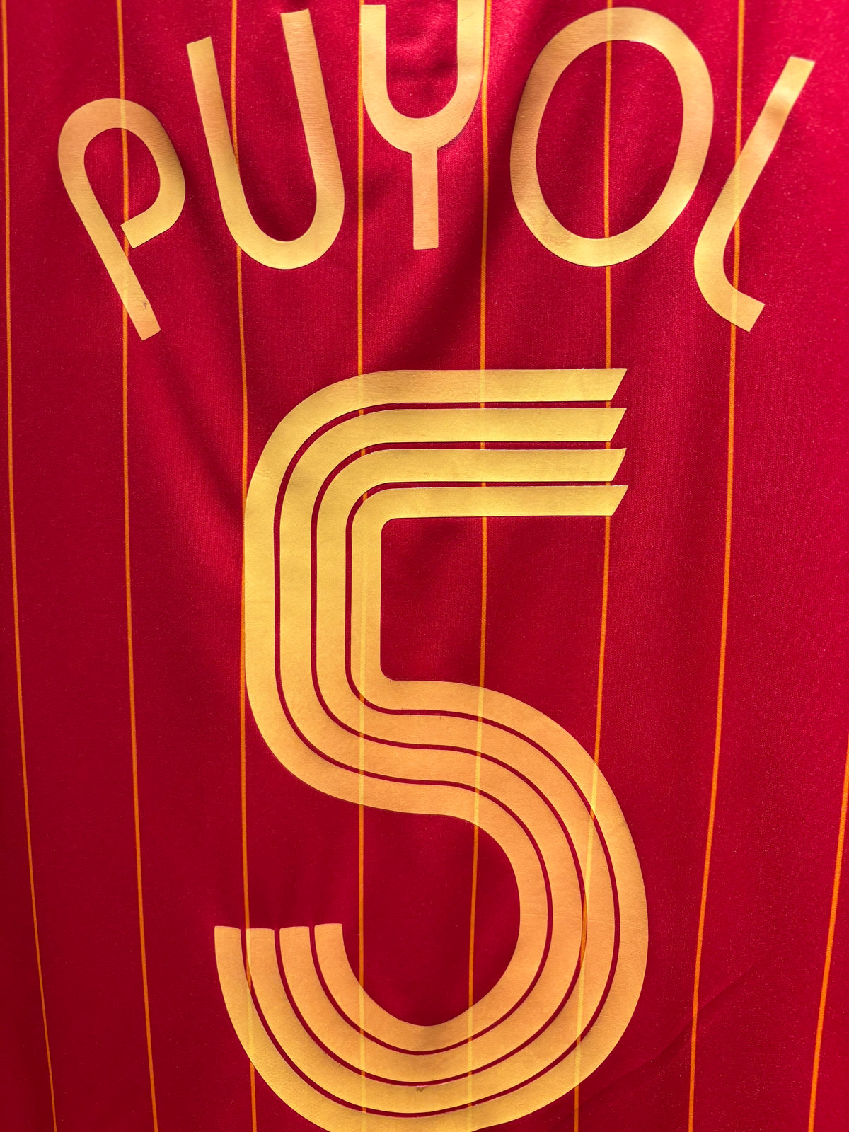 Authentic Puyol #5 Adidas Spain 2006-08 Home Football