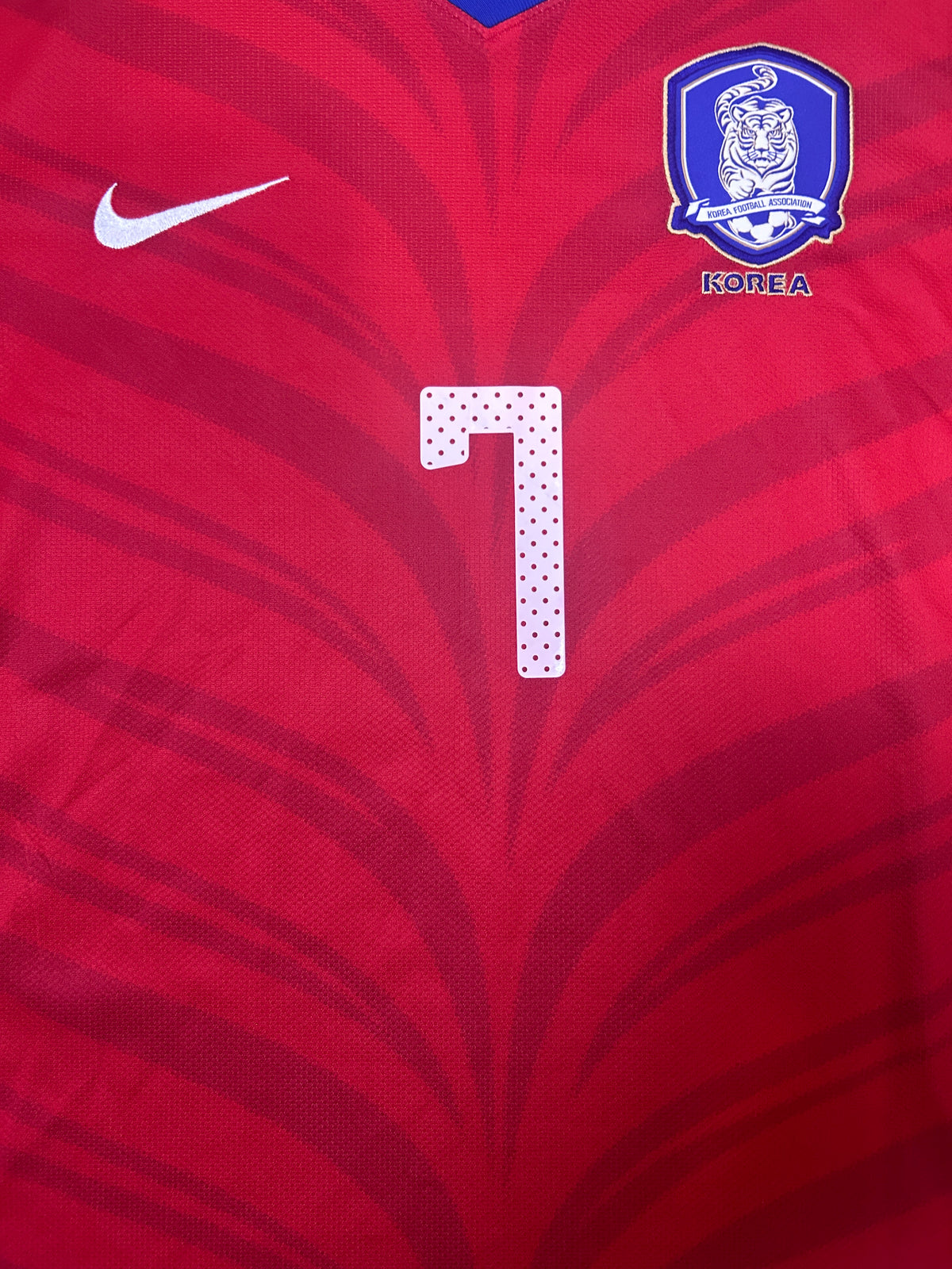 Authentic Jisung #7 South Korea 2010-12 Home Football